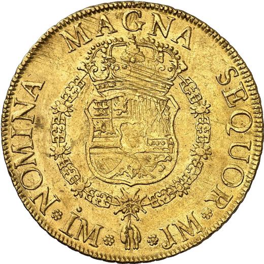 Reverse 8 Escudos 1760 LM JM - Gold Coin Value - Peru, Ferdinand VI