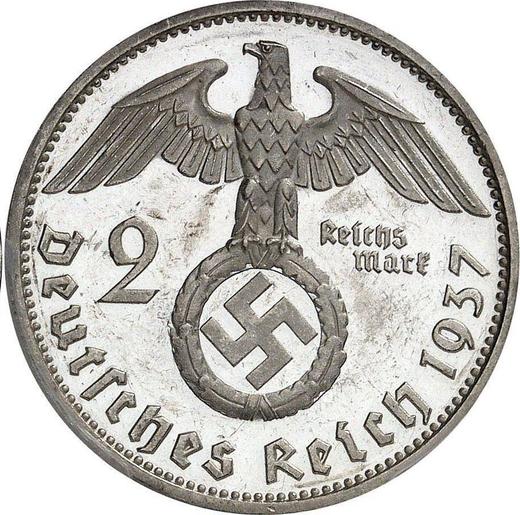 Reverse 2 Reichsmark 1937 F "Type 1936-1939" - Silver Coin Value - Germany, Third Reich