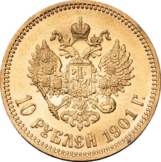 Reverse 10 Roubles 1901 (ФЗ) - Gold Coin Value - Russia, Nicholas II