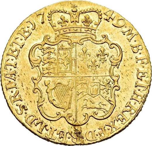 Revers 1 Guinee 1749 "Porträt im Alter" - Goldmünze Wert - Großbritannien, Georg II