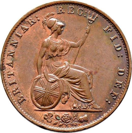 Reverso Medio Penique 1838 WW - valor de la moneda  - Gran Bretaña, Victoria