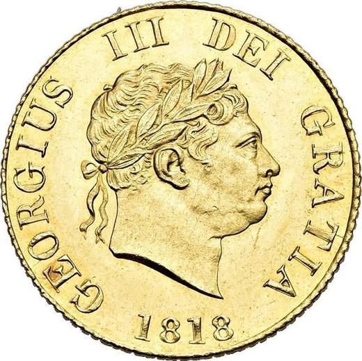 Obverse Half Sovereign 1818 - Gold Coin Value - United Kingdom, George III