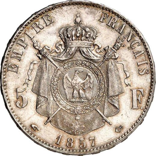 Reverse 5 Francs 1857 A "Type 1854-1859" - Silver Coin Value - France, Napoleon III
