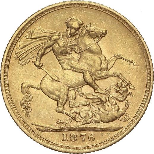 Реверс монеты - Соверен 1876 года S WW "Св. Георгий" - цена золотой монеты - Австралия, Виктория
