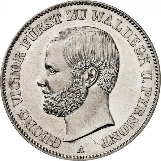 Obverse Thaler 1859 A - Silver Coin Value - Waldeck-Pyrmont, George Victor