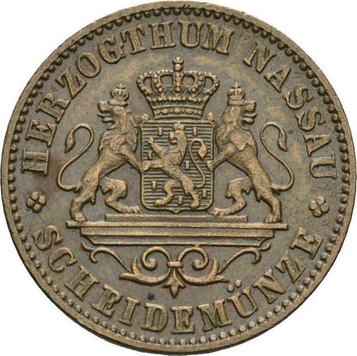 Avers Kreuzer 1859 - Münze Wert - Nassau, Adolph