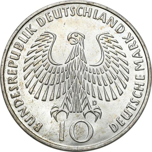 Revers 10 Mark 1972 D "Olympischen Spiele" - Silbermünze Wert - Deutschland, BRD