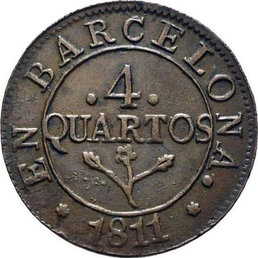 Reverse 4 Cuartos 1811 -  Coin Value - Spain, Joseph Bonaparte