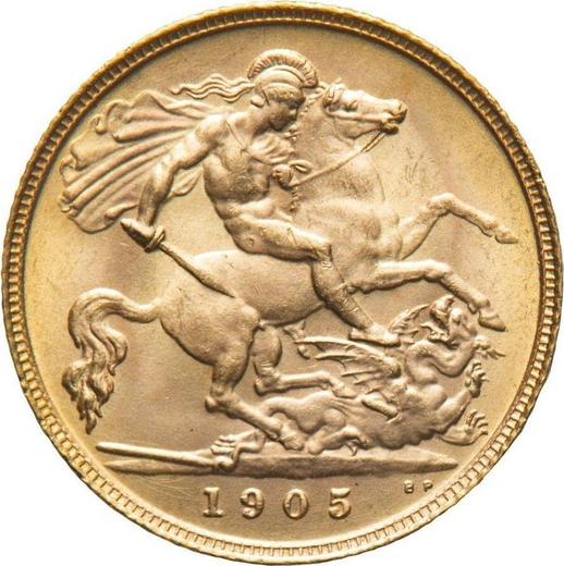 Reverse Half Sovereign 1905 - Gold Coin Value - United Kingdom, Edward VII