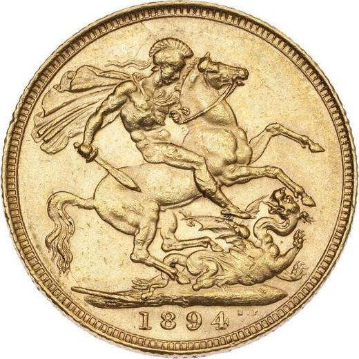 Reverse Sovereign 1894 S "Veiled head" - Gold Coin Value - Australia, Victoria