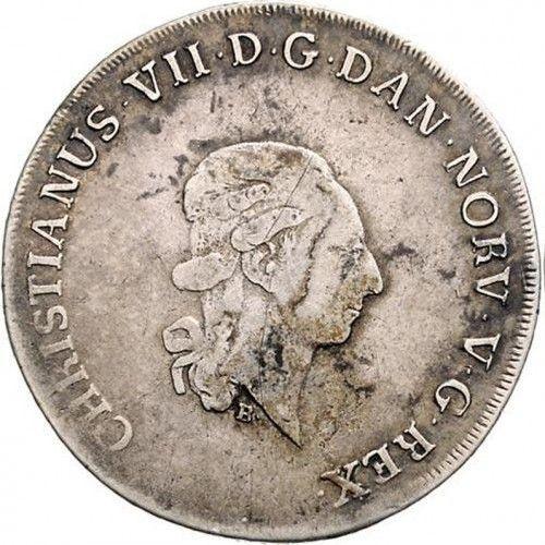 Obverse 1/3 Thaler 1787 MF - Silver Coin Value - Schleswig-Holstein, Christian VII