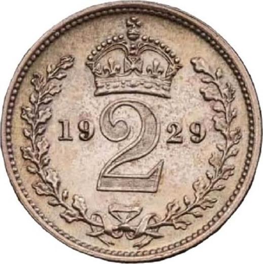 Reverse Twopence 1929 - Silver Coin Value - United Kingdom, George V