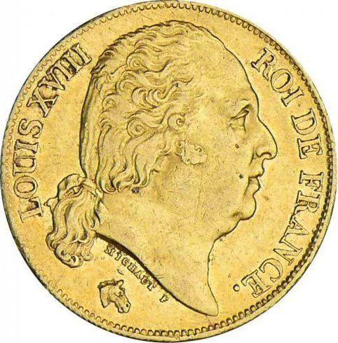 Avers 20 Franken 1821 A "Typ 1816-1824" - Goldmünze Wert - Frankreich, Ludwig XVIII