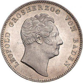 Obverse 2 Thaler 1845 - Silver Coin Value - Baden, Leopold