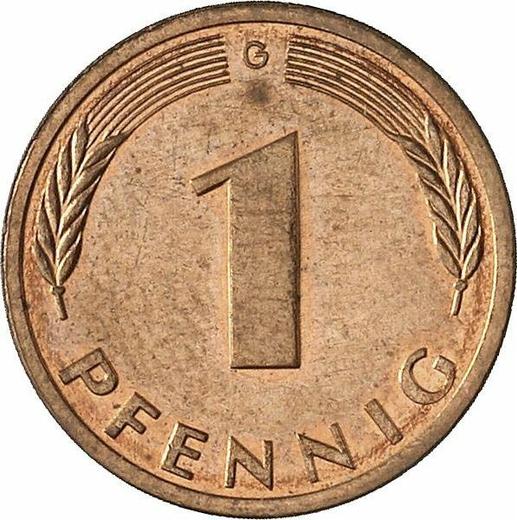 Obverse 1 Pfennig 1990 G - Coin Value - Germany, FRG