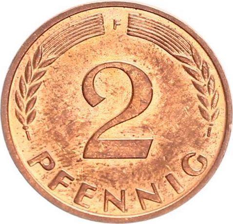 Obverse 2 Pfennig 1963 F - Coin Value - Germany, FRG