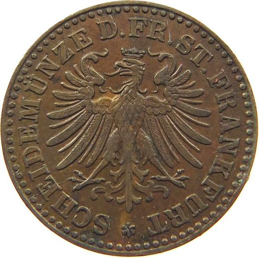 Anverso 1 heller 1861 - valor de la moneda - Fráncfort del Meno, Ciudad Libre