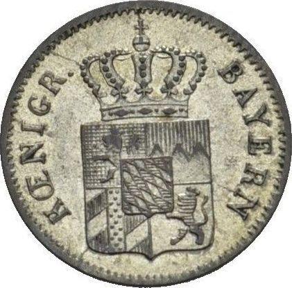 Аверс монеты - 1 крейцер 1840 года - цена серебряной монеты - Бавария, Людвиг I