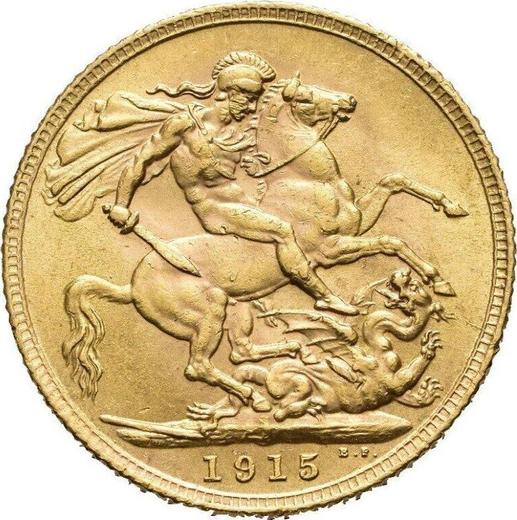 Reverse Sovereign 1915 BM - Gold Coin Value - United Kingdom, George V