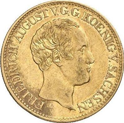 Anverso 5 táleros 1837 G - valor de la moneda de oro - Sajonia, Federico Augusto II