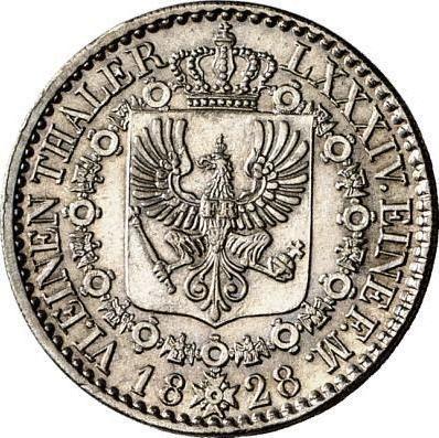 Reverse 1/6 Thaler 1828 D - Silver Coin Value - Prussia, Frederick William III