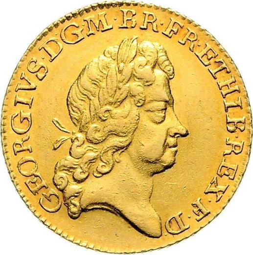 Аверс монеты - 1 гинея 1726 года "Пятый тип" - цена золотой монеты - Великобритания, Георг I