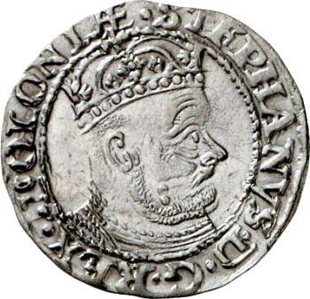 Obverse 1 Grosz 1579 - Silver Coin Value - Poland, Stephen Bathory