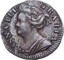Avers 1 Penny 1708 - Silbermünze Wert - Großbritannien, Anne