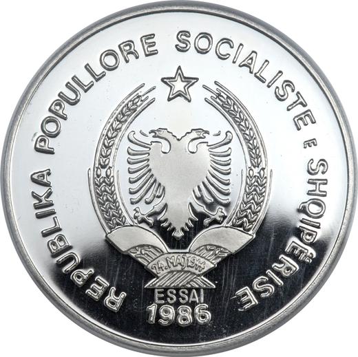 Reverse Pattern 50 Lekë 1986 "Durazzo Seaport" Palladium - Palladium Coin Value - Albania, People's Republic