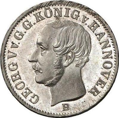 Obverse 1/12 Thaler 1853 B - Silver Coin Value - Hanover, George V