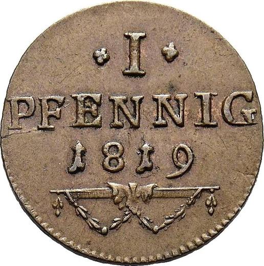 Revers 1 Pfennig 1819 - Münze Wert - Sachsen-Coburg-Saalfeld, Ernst I