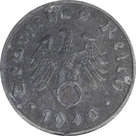 Reverse 1 Reichspfennig 1940 E "Type 1940-1945" -  Coin Value - Germany, Third Reich