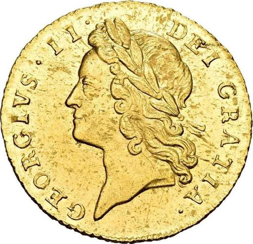 Obverse Half Guinea 1732 "Young Head" - Gold Coin Value - United Kingdom, George II