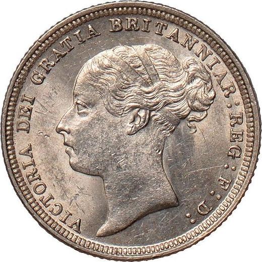 Obverse Sixpence 1885 - Silver Coin Value - United Kingdom, Victoria