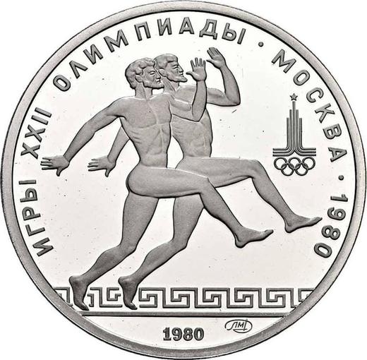 Awers monety - 150 rubles 1980 ЛМД "Olimpiada - 1980. Antyczni biegacze" - cena platynowej monety - Rosja, Związek Radziecki - ZSRR