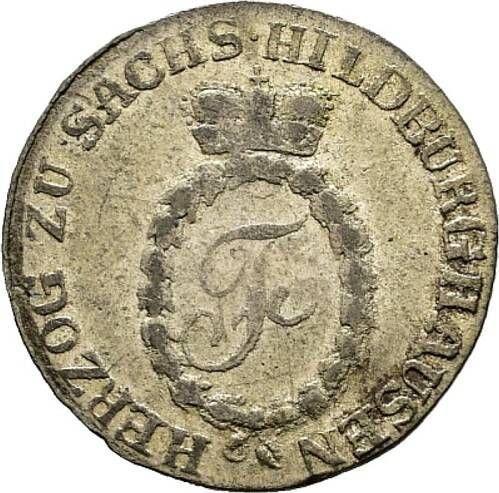 Awers monety - 6 krajcarów 1818 - cena srebrnej monety - Saksonia-Hildburghausen, Fryderyk