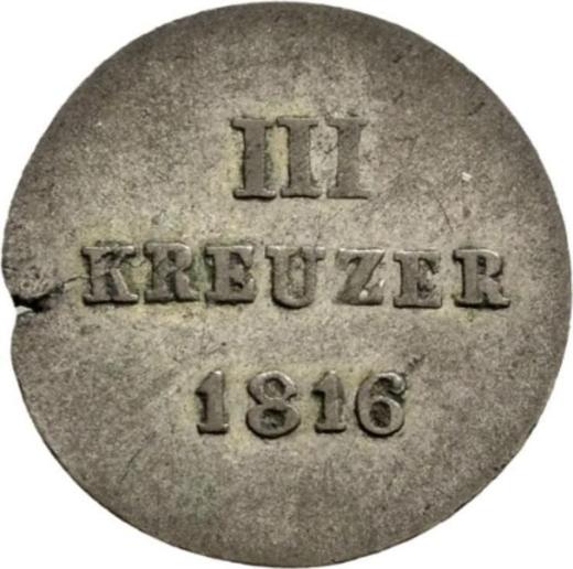 Reverse 3 Kreuzer 1816 - Silver Coin Value - Nassau, Frederick Augustus