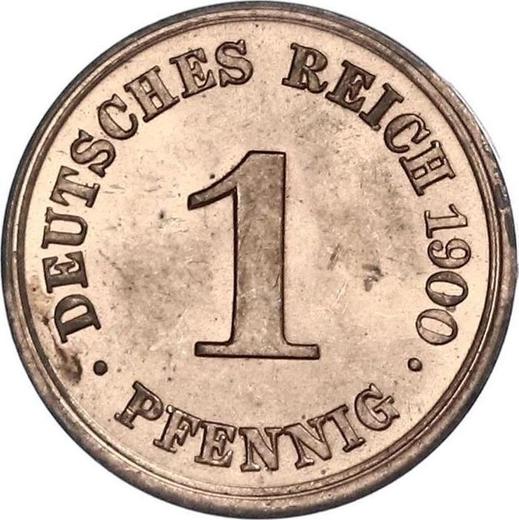 Anverso 1 Pfennig 1900 F "Tipo 1890-1916" - valor de la moneda  - Alemania, Imperio alemán