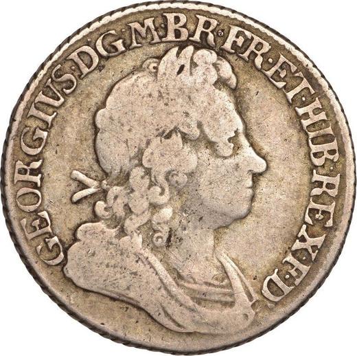 Obverse Shilling 1721 "First draped bust" Angles plain - Silver Coin Value - United Kingdom, George I