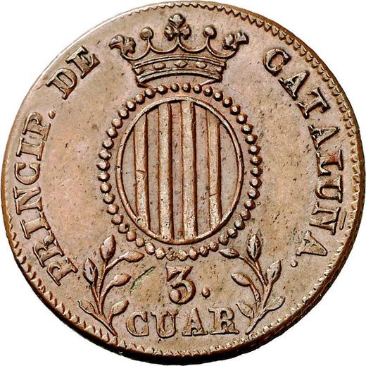 Reverse 3 Cuartos 1837 "Catalonia" -  Coin Value - Spain, Isabella II