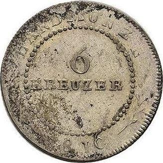 Revers 6 Kreuzer 1816 - Silbermünze Wert - Sachsen-Hildburghausen, Friedrich