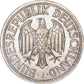 Reverse 1 Mark 1966 J -  Coin Value - Germany, FRG