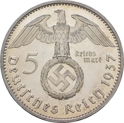 Revers 5 Reichsmark 1937 A "Typ 1936-1939" - Silbermünze Wert - Deutschland, Drittes Reich