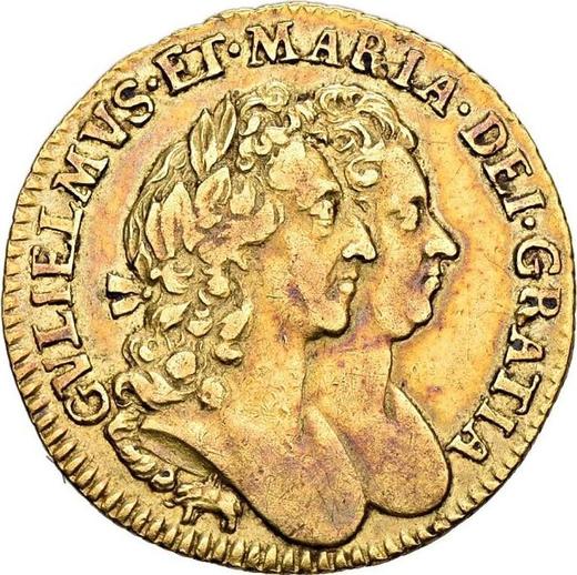 Obverse Half Guinea 1691 "Second busts" Elephant and castle - Gold Coin Value - United Kingdom, William III and Mary II