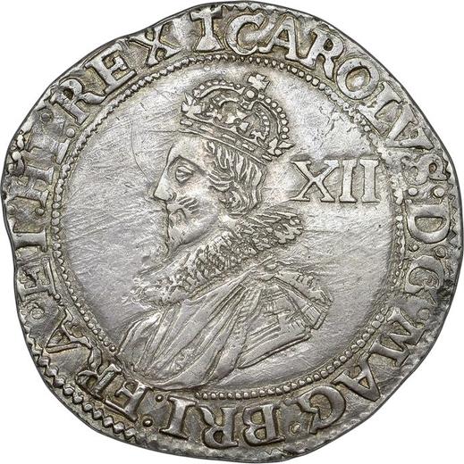 Obverse Shilling no date (1625-1642) "Second draped bust" - Silver Coin Value - United Kingdom, Charles I