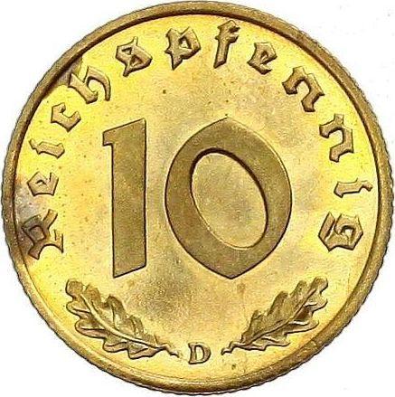 Avers 10 Reichspfennig 1937 D "Typ 1936-1939" - Münze Wert - Deutschland, Drittes Reich