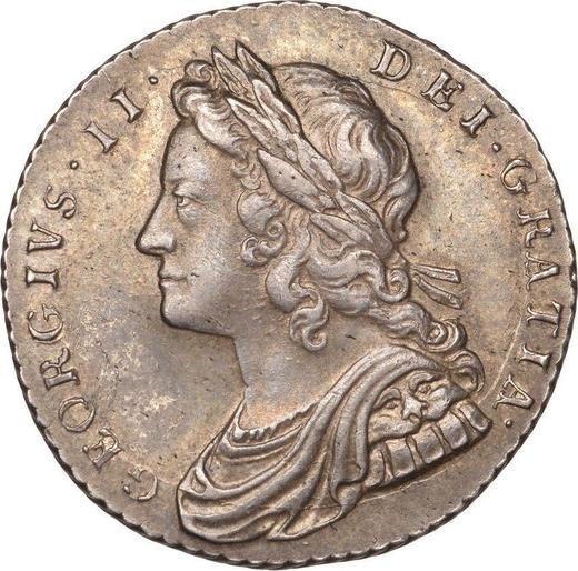 Obverse Shilling 1729 "Young Head" - Silver Coin Value - United Kingdom, George II