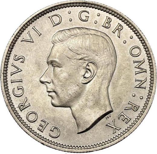 Аверс монеты - 1/2 кроны (Полукрона) 1939 года HP - цена серебряной монеты - Великобритания, Георг VI
