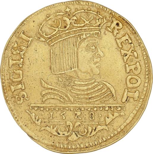 Obverse Ducat 1528 CN - Gold Coin Value - Poland, Sigismund I the Old