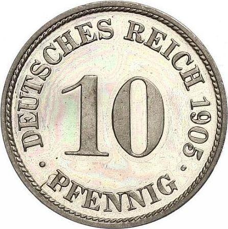 Obverse 10 Pfennig 1905 D "Type 1890-1916" -  Coin Value - Germany, German Empire